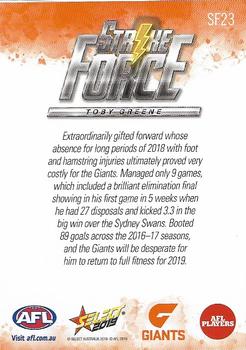 2019 Select Footy Stars - Strike Force #SF23 Toby Greene Back
